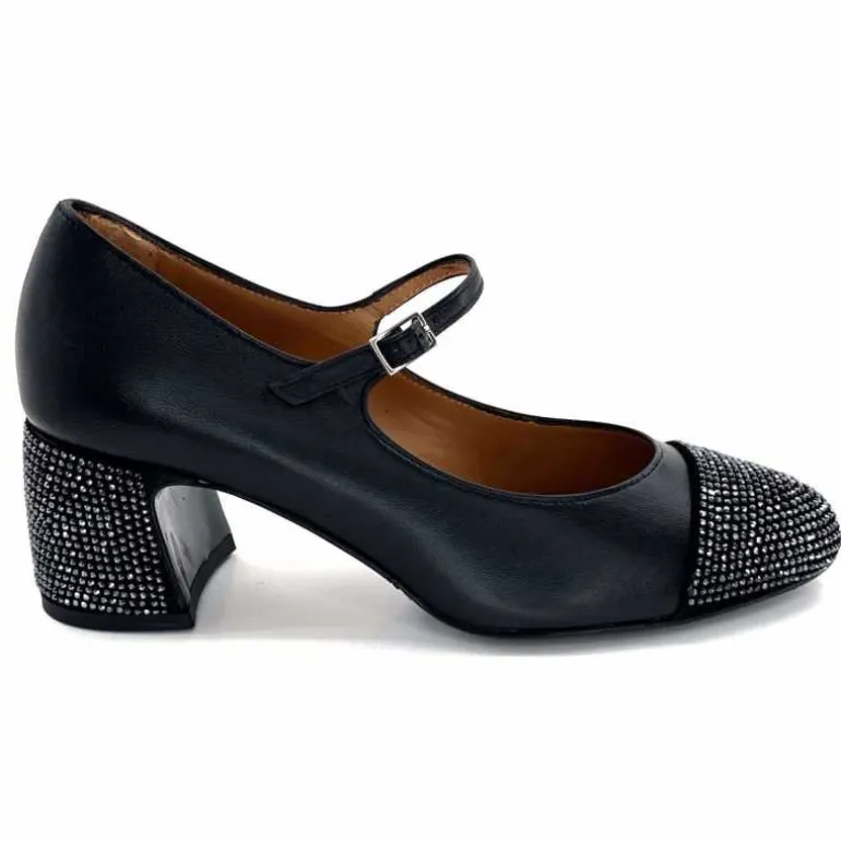 martinat t Ballerines à Talon Ivoire 2204 Cuir Noir Flash Sale