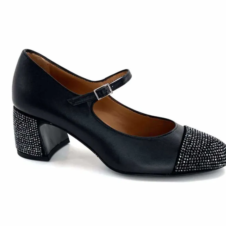 martinat t Ballerines à Talon Ivoire 2204 Cuir Noir Flash Sale