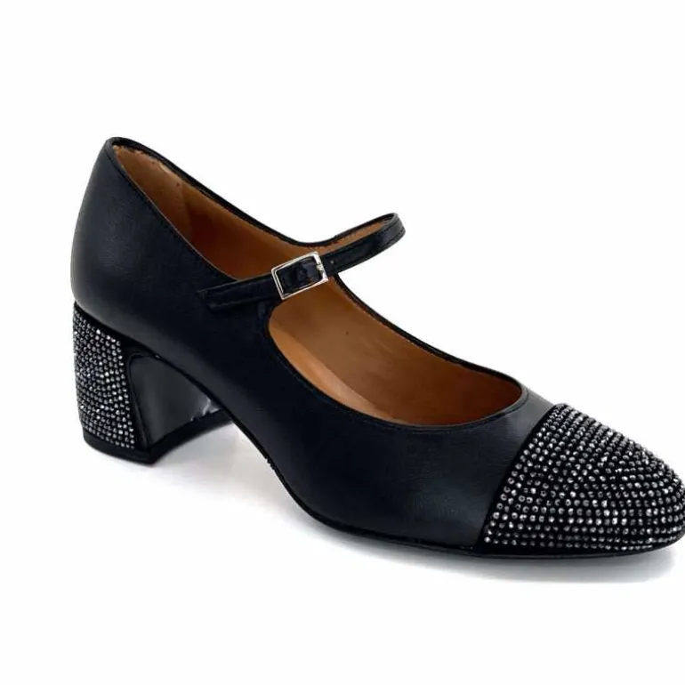 ballerines__talon_ivoire__cuir_noir_2.webp martinat t Ballerines à Talon Ivoire 2204 Cuir Noir Flash Sale