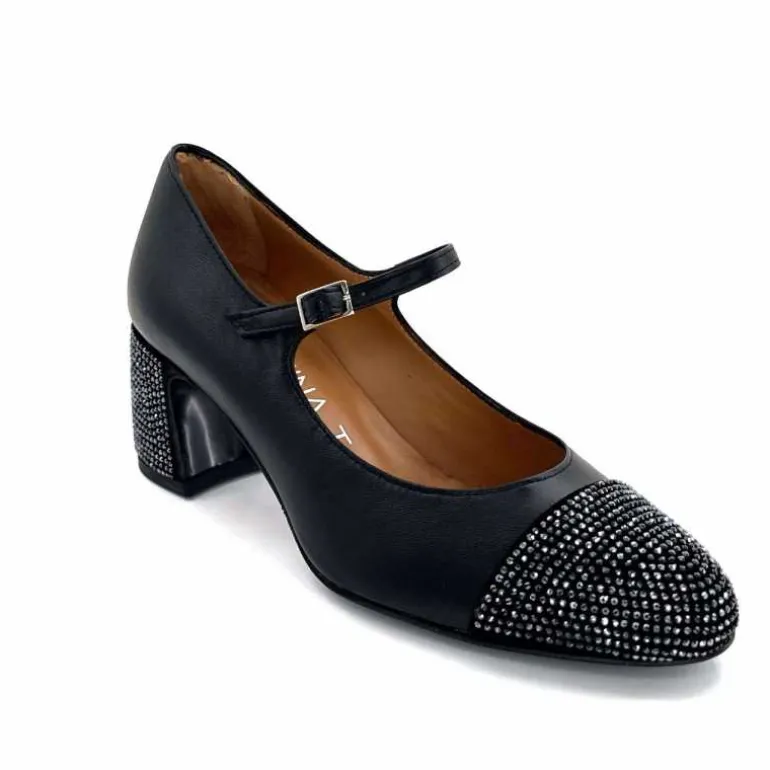 ballerines__talon_ivoire__cuir_noir_3.webp martinat t Ballerines à Talon Ivoire 2204 Cuir Noir Flash Sale