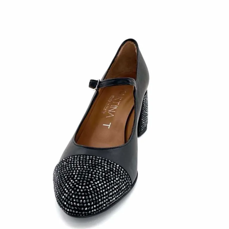 ballerines__talon_ivoire__cuir_noir_7.webp martinat t Ballerines à Talon Ivoire 2204 Cuir Noir Flash Sale