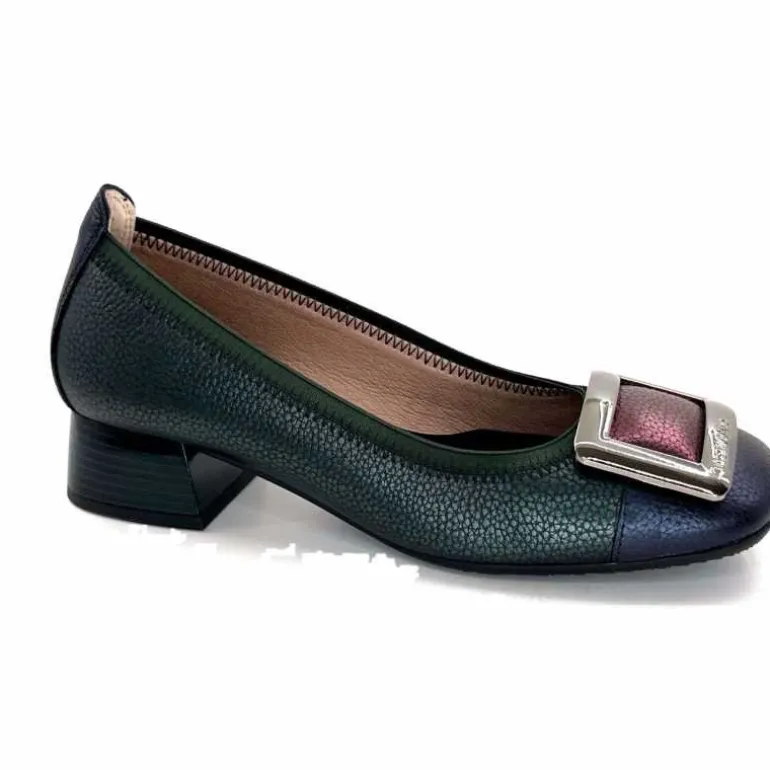 Hispanitas Ballerines à Talons Chi 243673 Manila Cuir Bleu Vert Online
