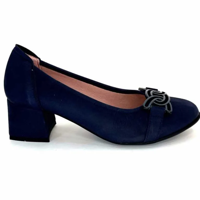Sabrinas Ballerines à Talons 95101 Cuir Bleu Marine Store