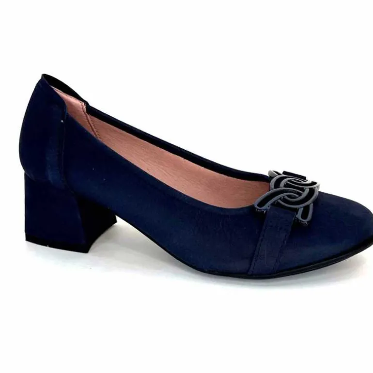 Sabrinas Ballerines à Talons 95101 Cuir Bleu Marine Store