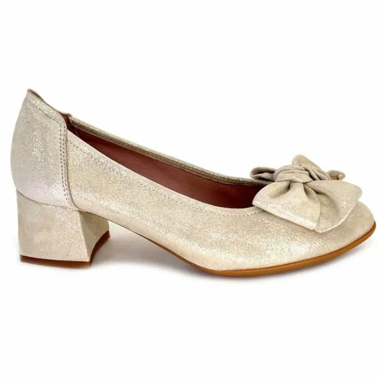 Sabrinas Ballerines à Talons 95103 Daim Doré Beige Fashion