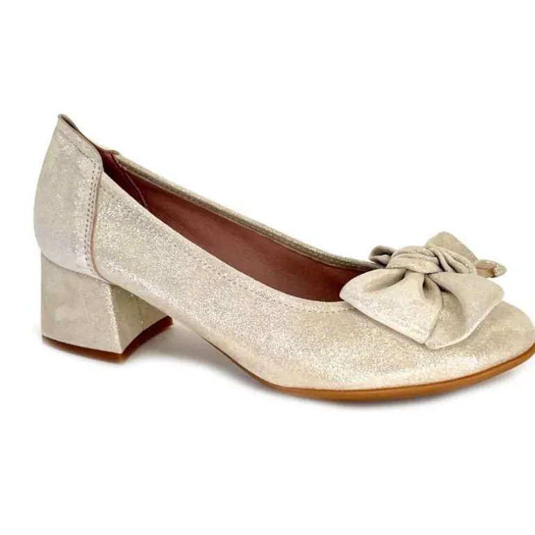 Sabrinas Ballerines à Talons 95103 Daim Doré Beige Fashion