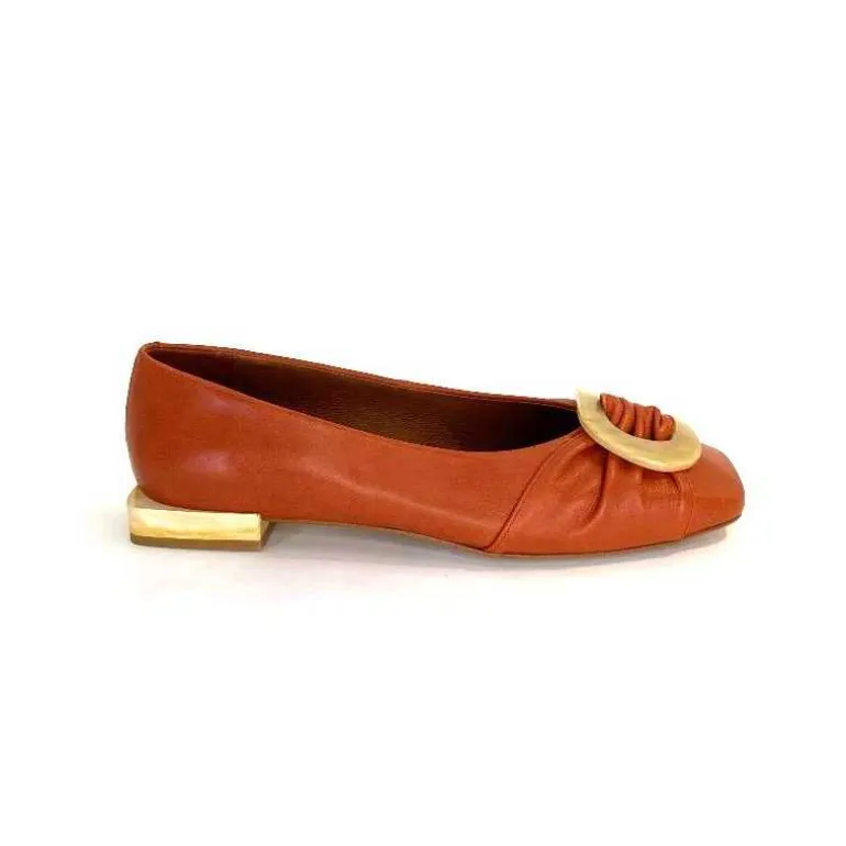 angel alarcon Ballerines 24004 Cuir Orange Shop