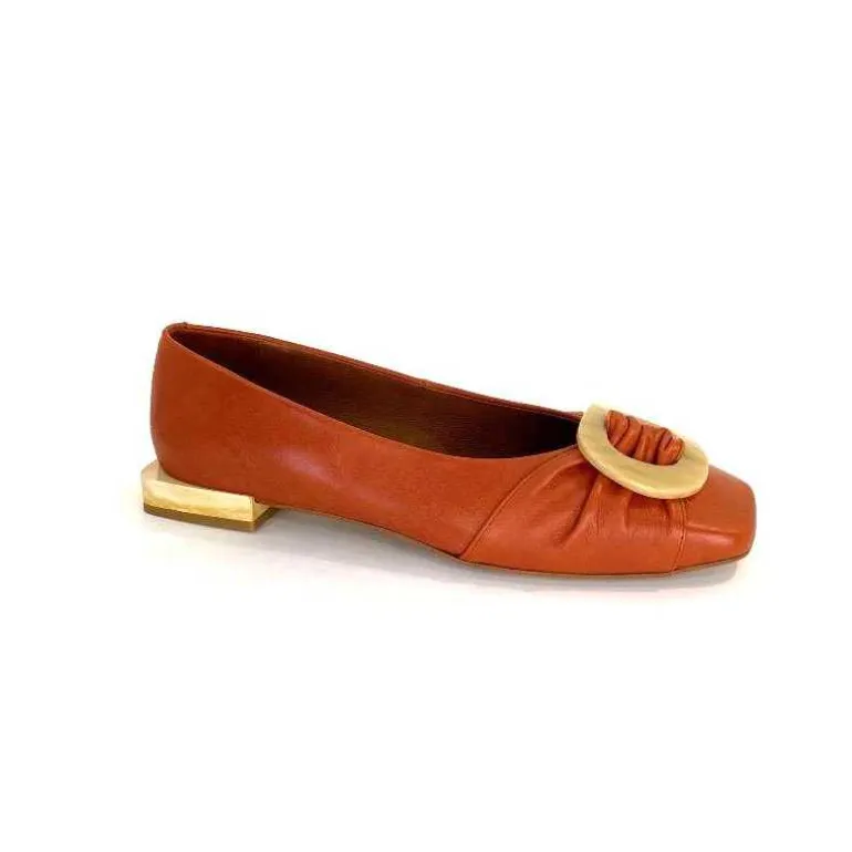 angel alarcon Ballerines 24004 Cuir Orange Shop