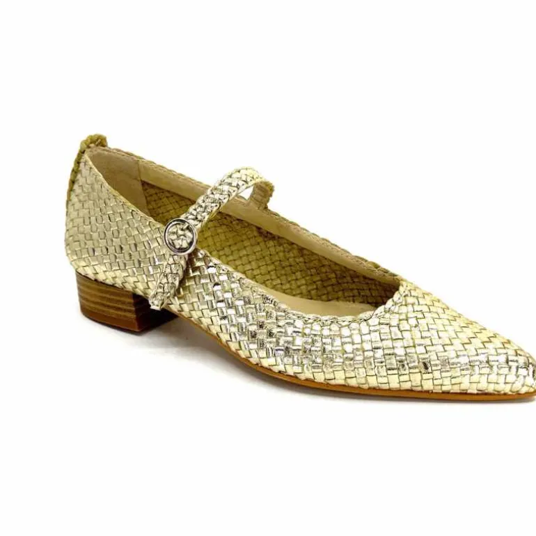 ballerines_ivoire__cuir_tress_or_2.webp Ivoire0303 Ballerines Ivoire 24776 Cuir Tressé Or Shop