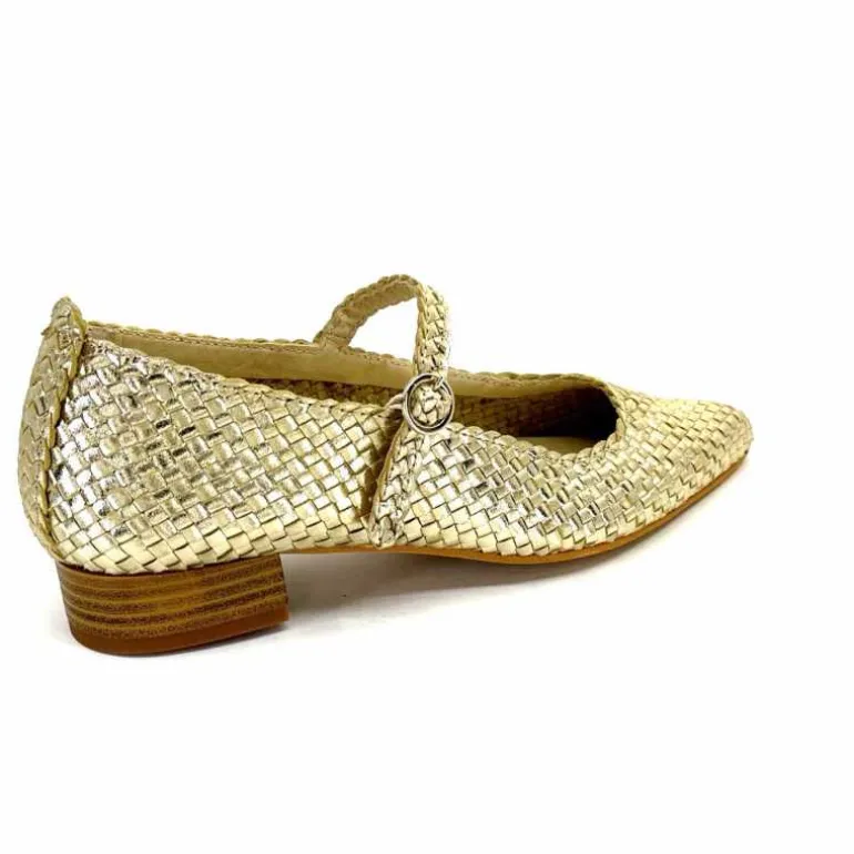 ballerines_ivoire__cuir_tress_or_21.webp Ivoire0303 Ballerines Ivoire 24776 Cuir Tressé Or Shop