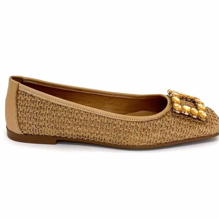 382-ivoire Ballerines Ivoire 97574 tk2 Raffia Beige Cheap