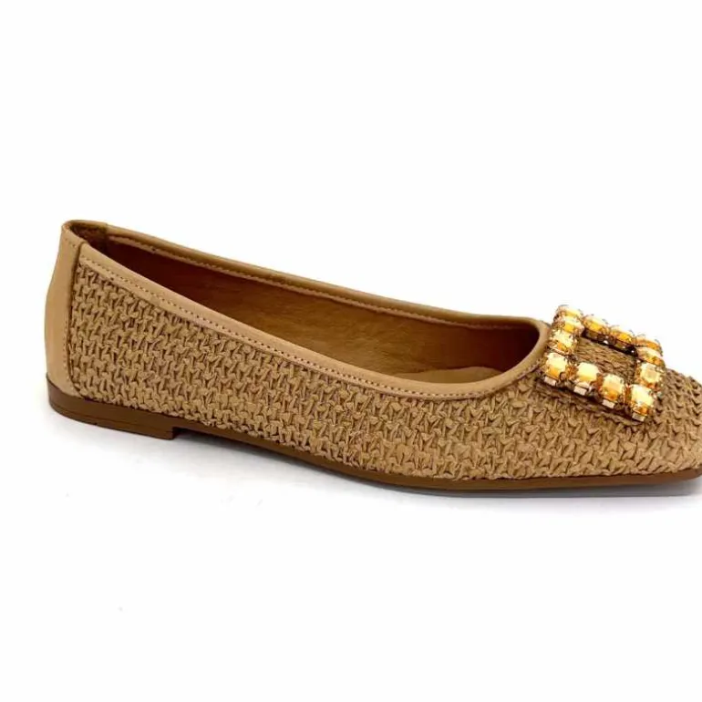 382-ivoire Ballerines Ivoire 97574 tk2 Raffia Beige Cheap