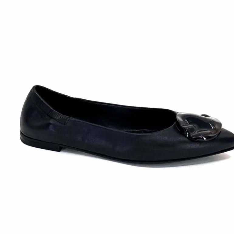 398-ivoire Ballerines Ivoire M24055 ZB Cuir Noir Cheap