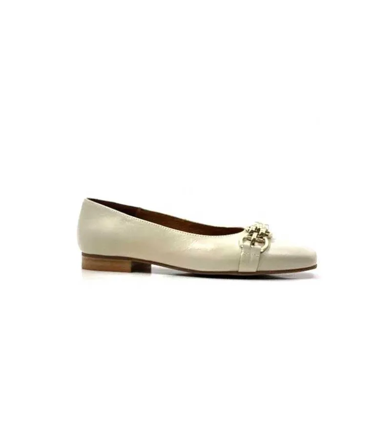 Ivoire0036a Ballerines Ivoire Tierce Cuir Arce Crème Best Sale