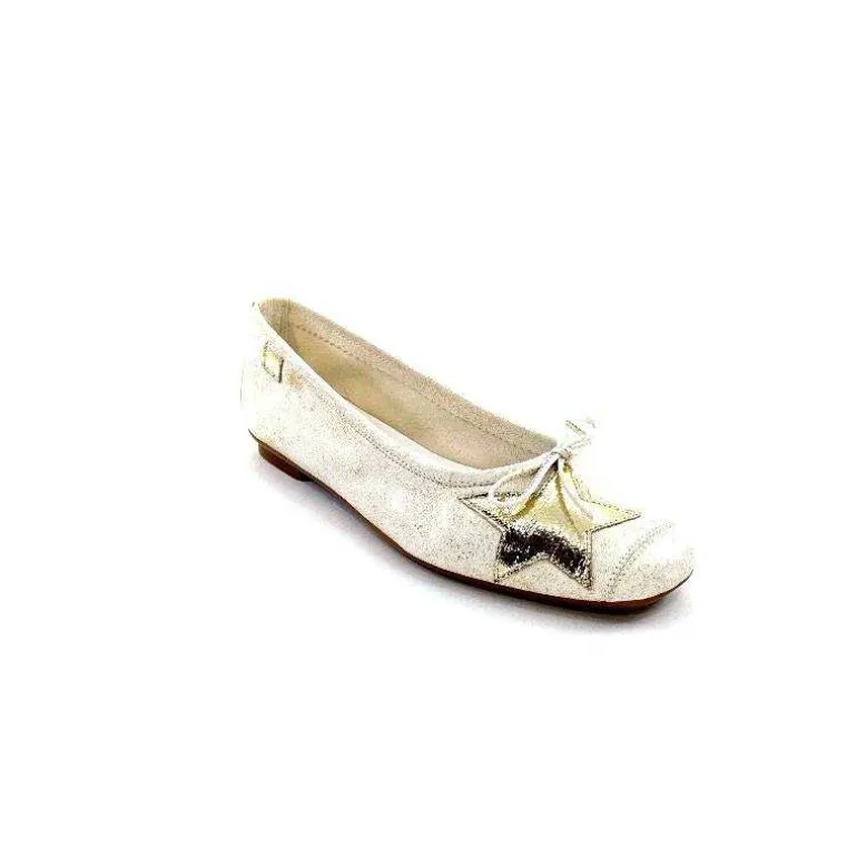 ballerines_reqins_hello_cuir_blanc_dor_3.webp Requin Ballerines Reqins Hello Cuir Doré Blanc Flash Sale