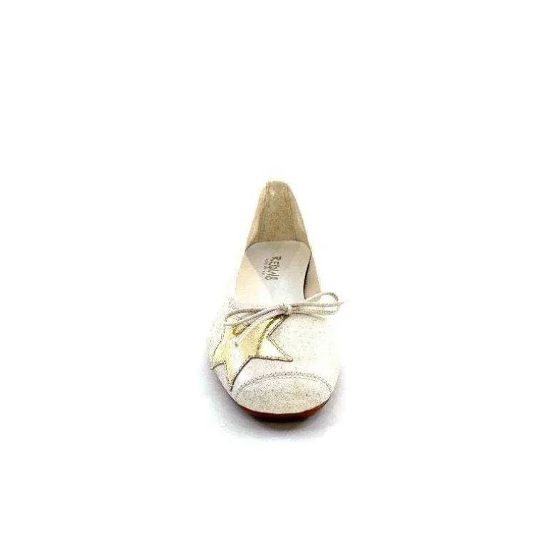 ballerines_reqins_hello_cuir_blanc_dor_6.webp Requin Ballerines Reqins Hello Cuir Doré Blanc Flash Sale