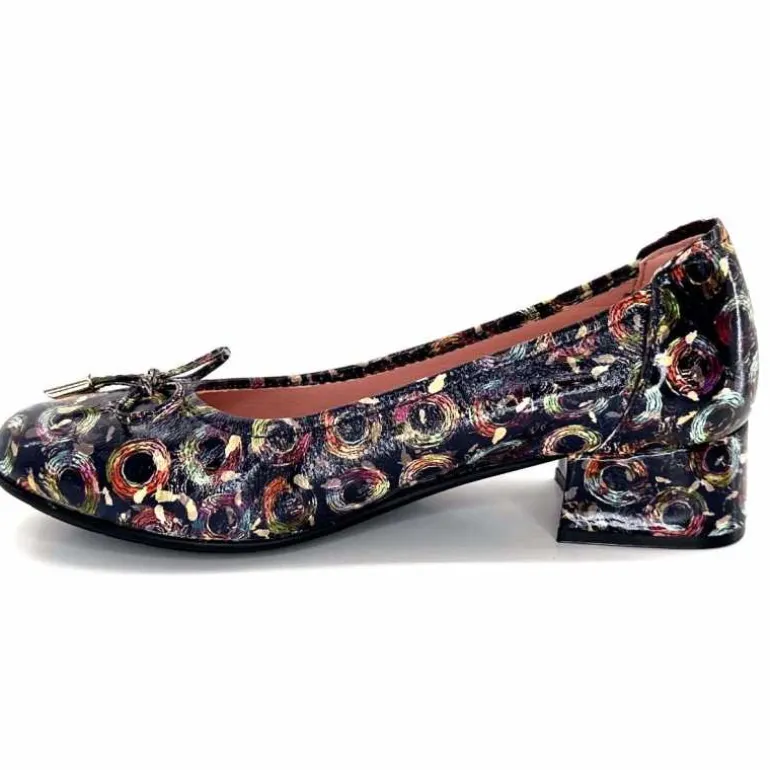 Sabrinas Ballerines 93100 Madeira Cuir Vernis Marine Motifs MultiColor Multicolore Discount