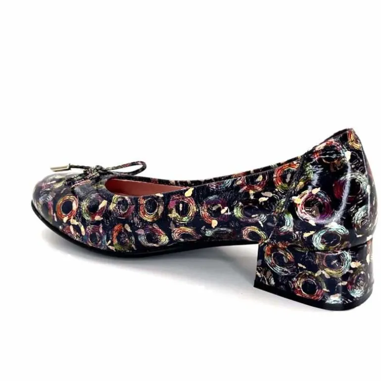 Sabrinas Ballerines 93100 Madeira Cuir Vernis Marine Motifs MultiColor Multicolore Discount