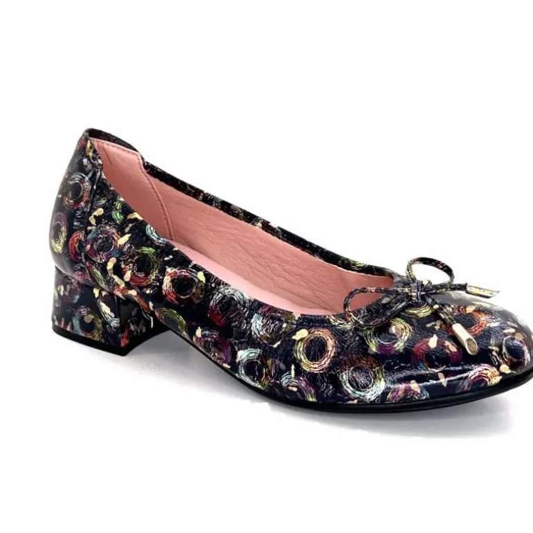 Sabrinas Ballerines 93100 Madeira Cuir Vernis Marine Motifs MultiColor Multicolore Discount