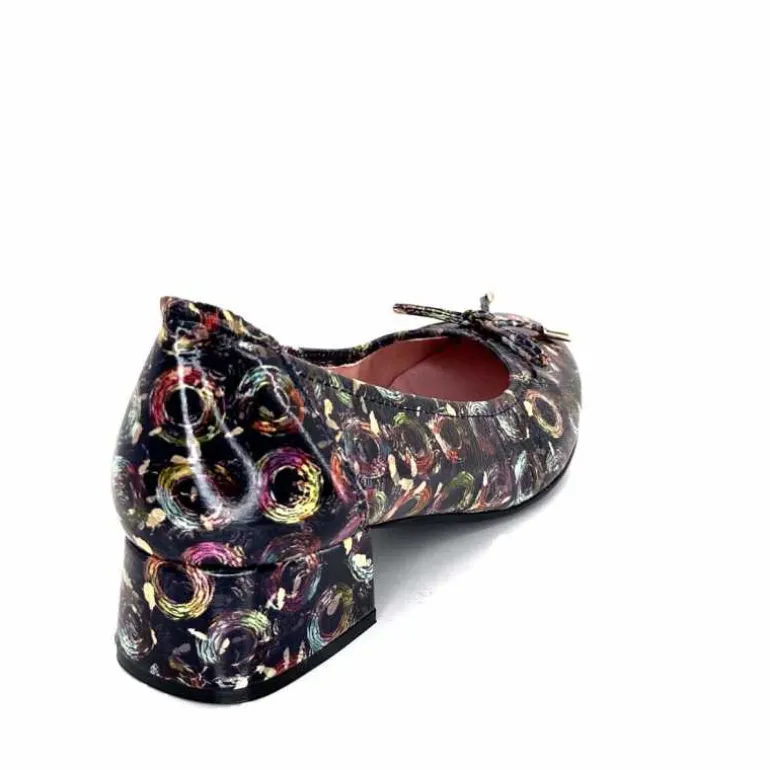 Sabrinas Ballerines 93100 Madeira Cuir Vernis Marine Motifs MultiColor Multicolore Discount