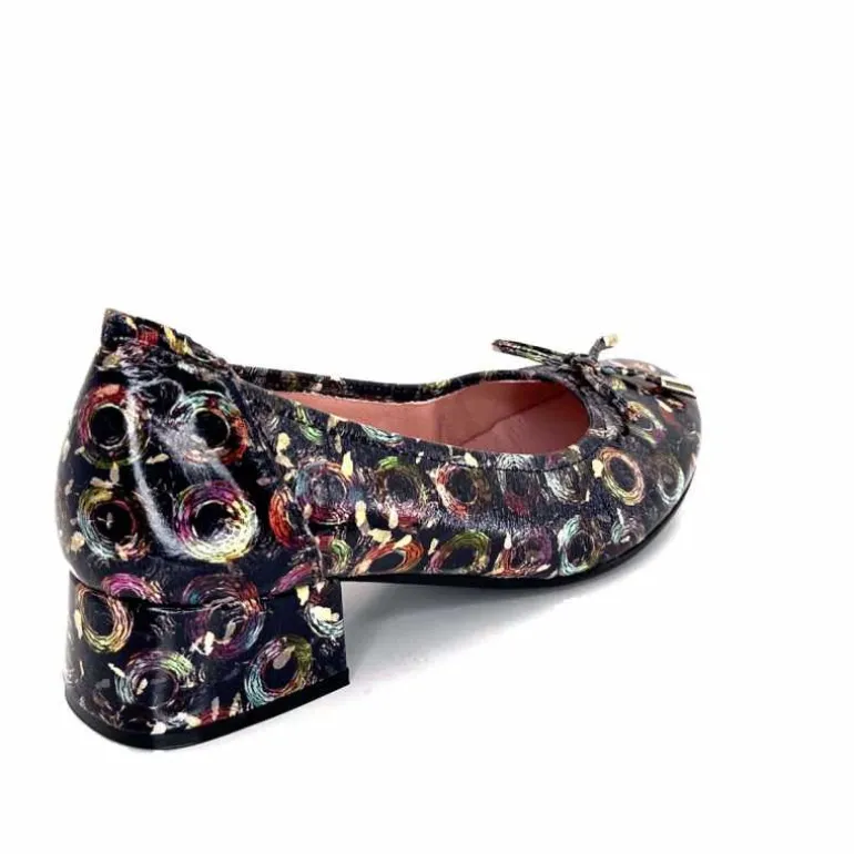 Sabrinas Ballerines 93100 Madeira Cuir Vernis Marine Motifs MultiColor Multicolore Discount