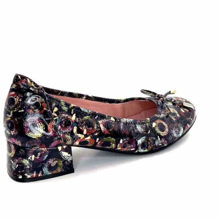 Sabrinas Ballerines 93100 Madeira Cuir Vernis Marine Motifs MultiColor Multicolore Discount