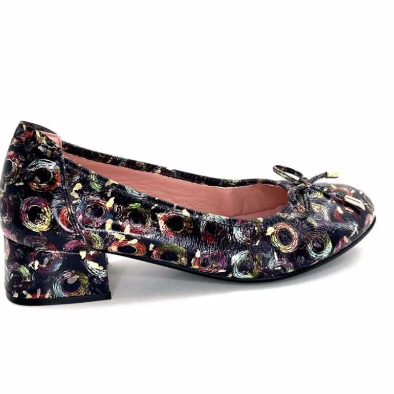 Sabrinas Ballerines 93100 Madeira Cuir Vernis Marine Motifs MultiColor Multicolore Discount