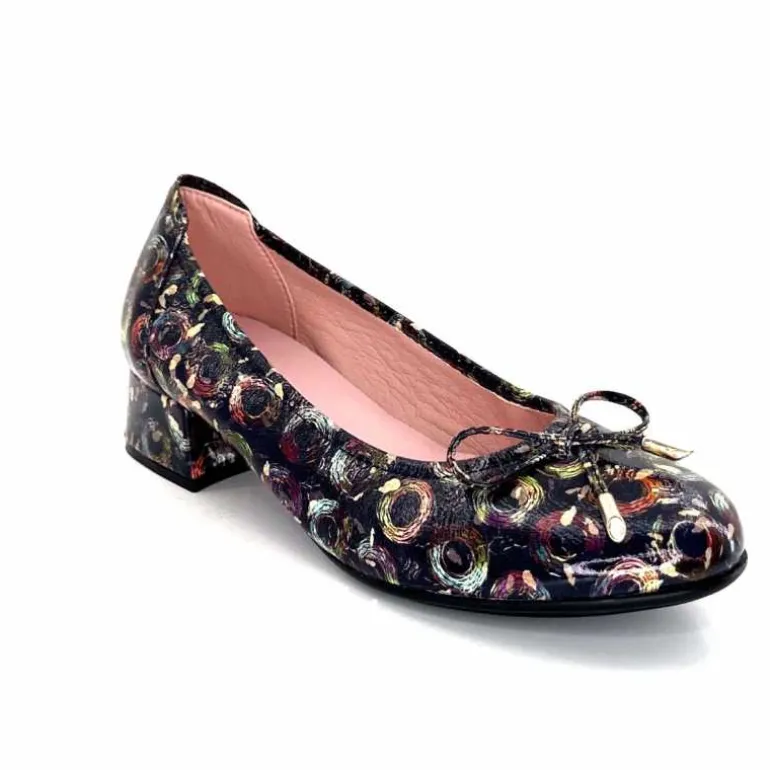 Sabrinas Ballerines 93100 Madeira Cuir Vernis Marine Motifs MultiColor Multicolore Discount