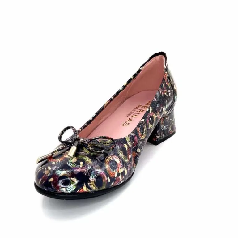 Sabrinas Ballerines 93100 Madeira Cuir Vernis Marine Motifs MultiColor Multicolore Discount