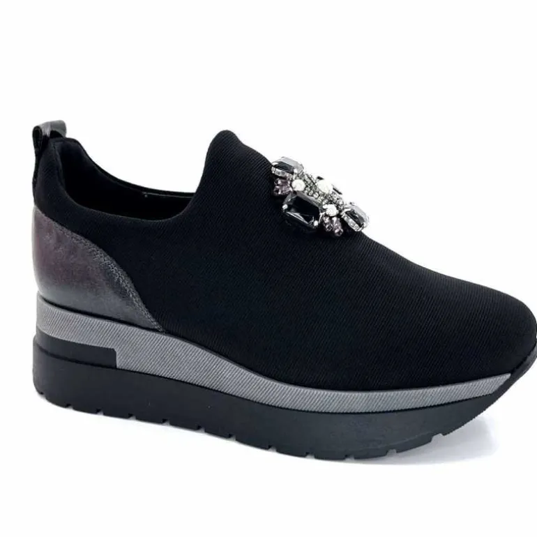 Ivoire0130a Baskets à Plateformes Ivoire 9b5482 Textile Noir Discount