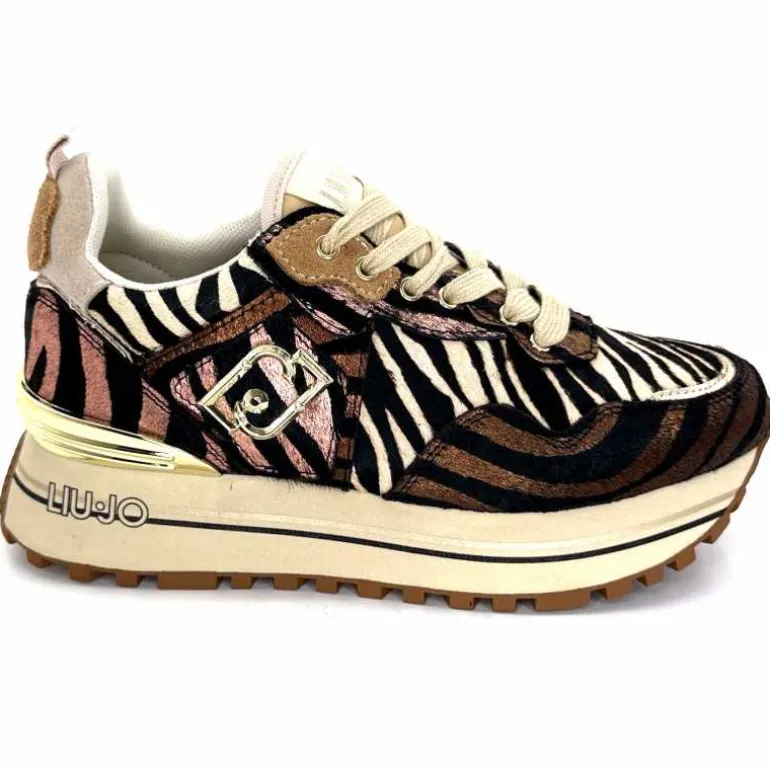 Liu.Jo Baskets à Plateformes Bf4001 Zèbre Rose Marron MarronRose Flash Sale