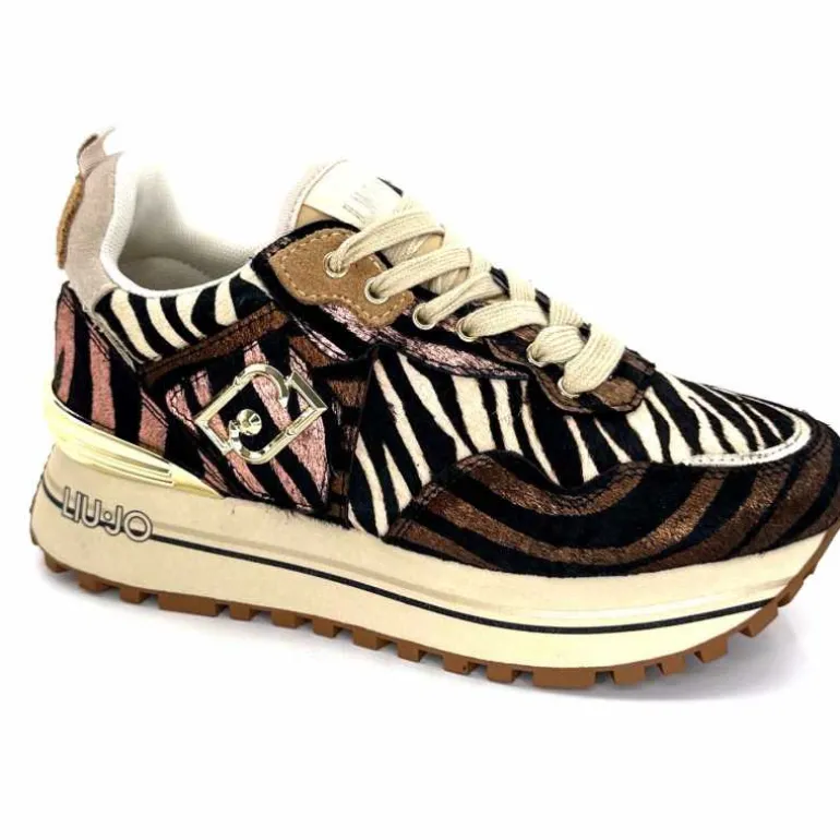 Liu.Jo Baskets à Plateformes Bf4001 Zèbre Rose Marron MarronRose Flash Sale