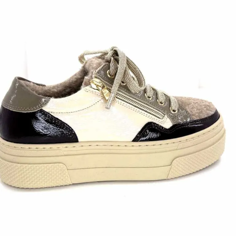 baskets_fourres_elena__gillcuir_crme_marron_gris_22.webp Elena Baskets Fourrées 20124 GillCuir Crème Marron Gris BlancGrisClairMarron Fashion