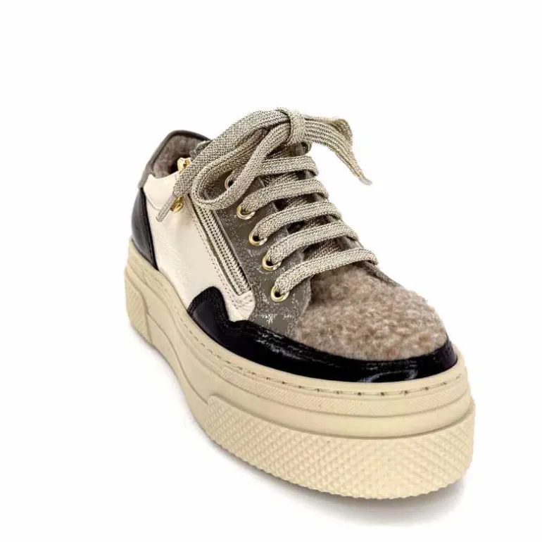 baskets_fourres_elena__gillcuir_crme_marron_gris_4.webp Elena Baskets Fourrées 20124 GillCuir Crème Marron Gris BlancGrisClairMarron Fashion