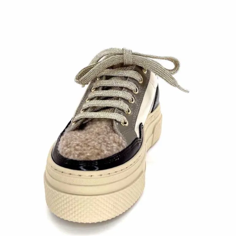 baskets_fourres_elena__gillcuir_crme_marron_gris_7.webp Elena Baskets Fourrées 20124 GillCuir Crème Marron Gris BlancGrisClairMarron Fashion