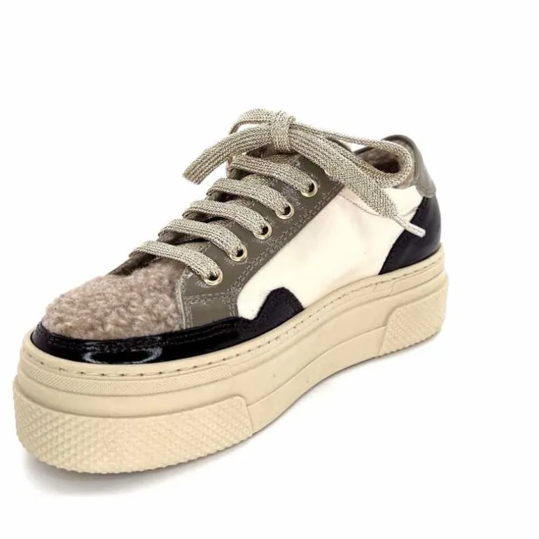 baskets_fourres_elena__gillcuir_crme_marron_gris_9.webp Elena Baskets Fourrées 20124 GillCuir Crème Marron Gris BlancGrisClairMarron Fashion