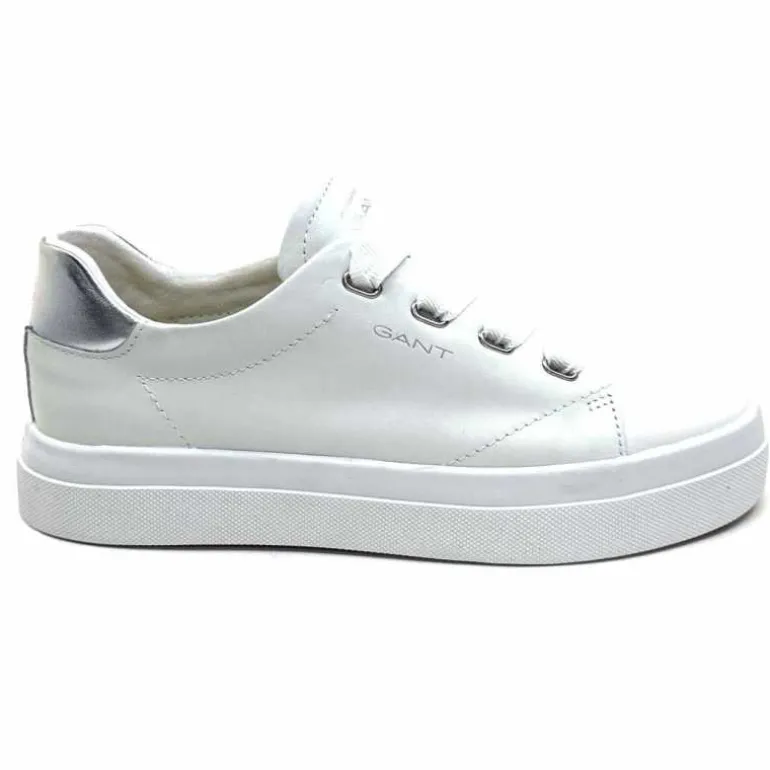 Gant Baskets Avona Sneaker Cuir Blanc Flash Sale