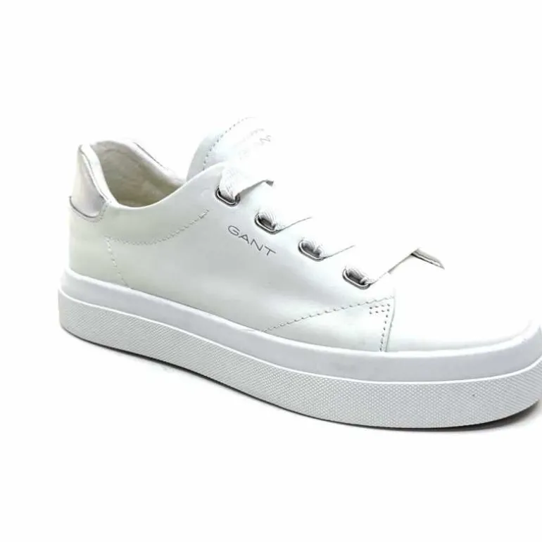 Gant Baskets Avona Sneaker Cuir Blanc Flash Sale