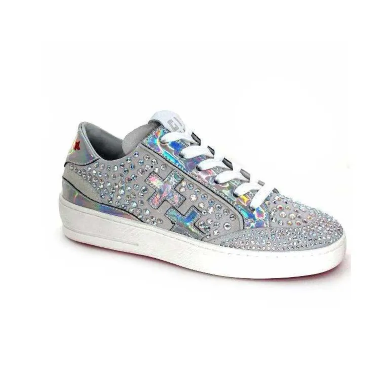 GioPiu Baskets Vitto Daim Gris Strass Multicolore GrisClair Outlet
