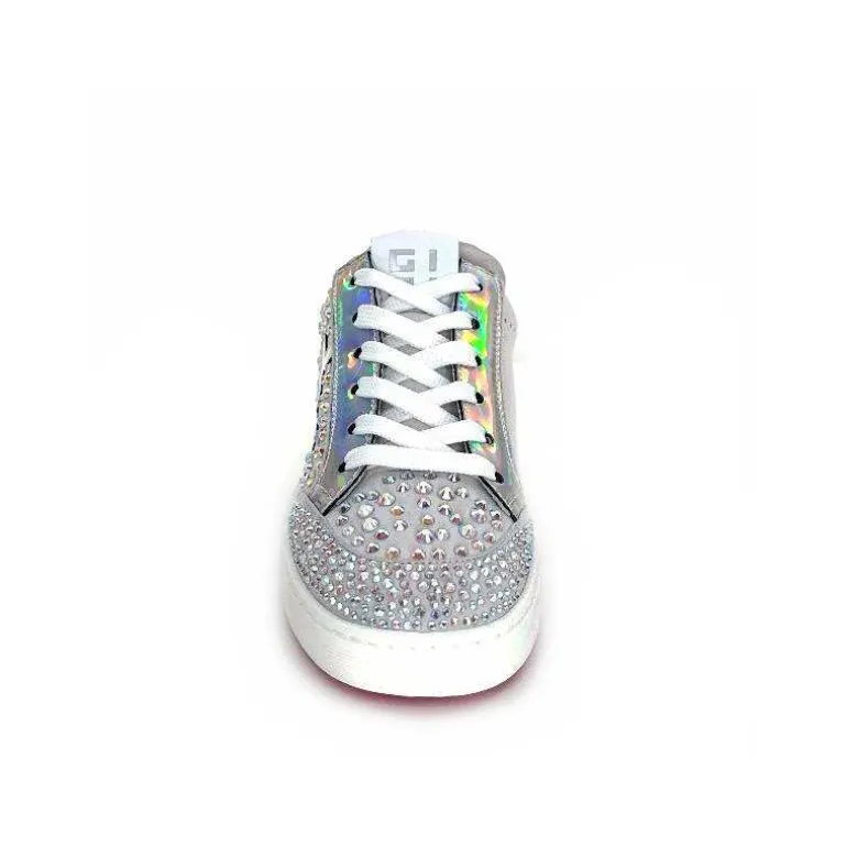 GioPiu Baskets Vitto Daim Gris Strass Multicolore GrisClair Outlet