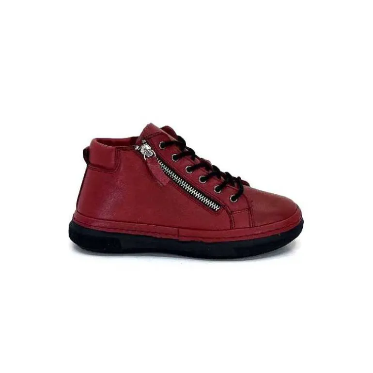 Ivoire0401a Baskets Ivoire 500-358 Cuir Bordeaux Sale