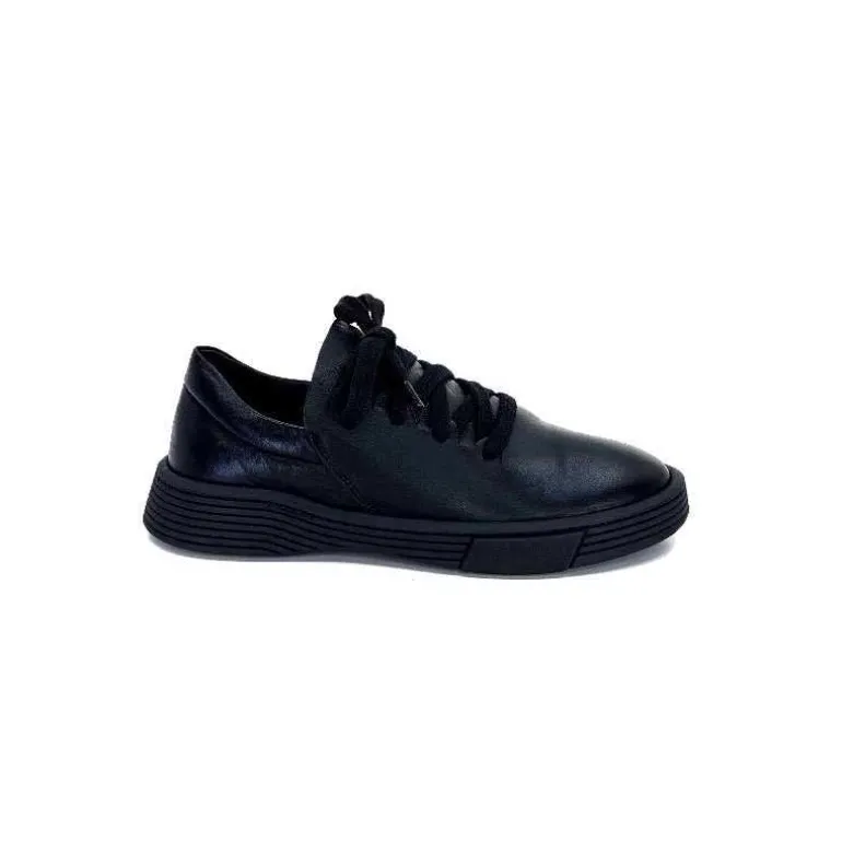 Ivoire0401a Baskets Ivoire 500-952 Cuir Noir Discount