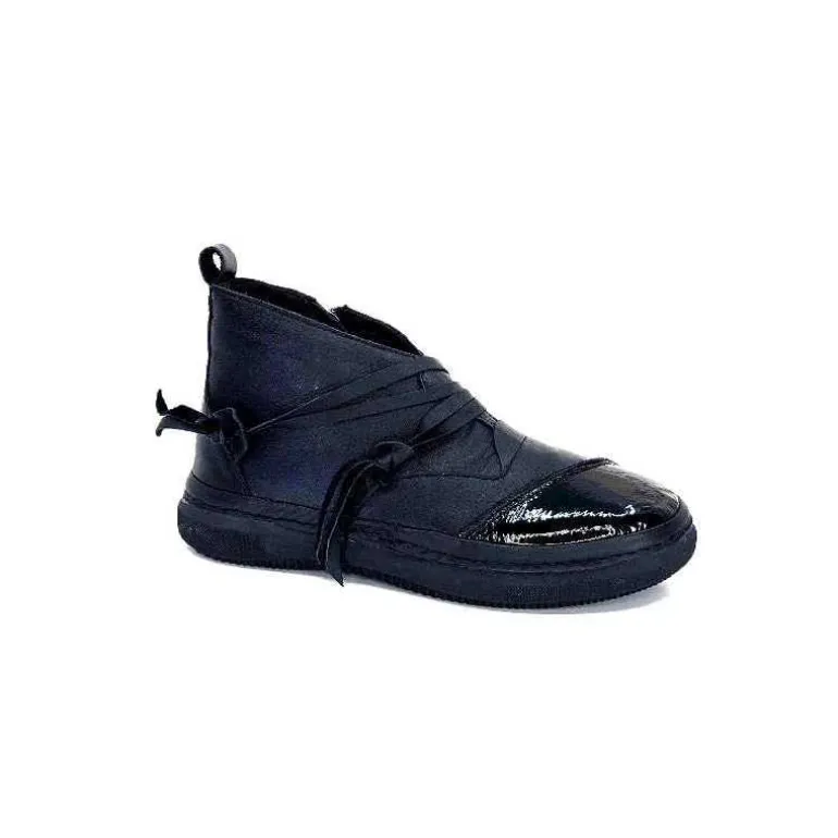 Ivoire0401a Baskets Ivoire 500-350 Cuir Noir Clearance