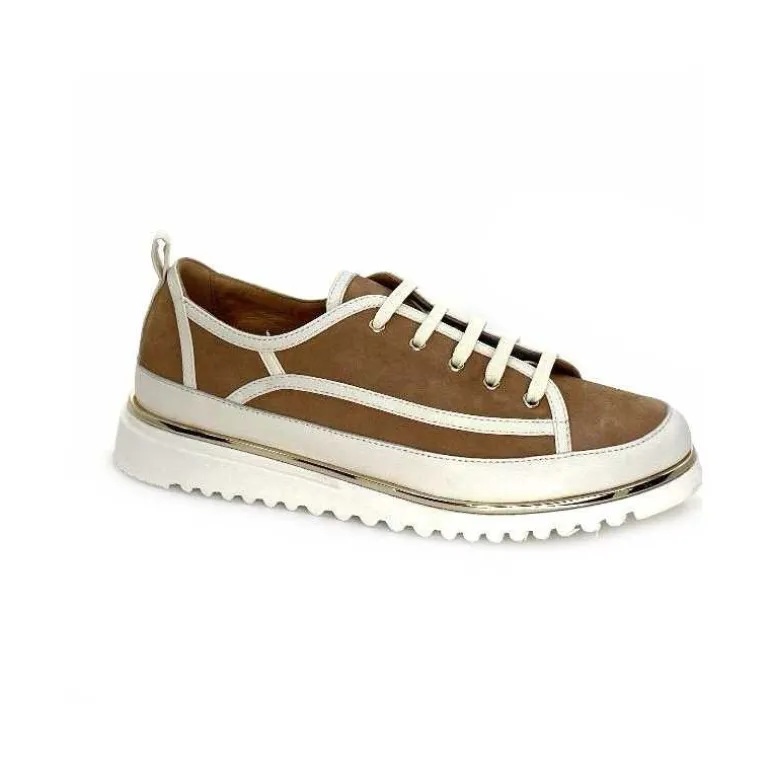 XSA Baskets Léger 9951 Cuir Daim Beige Marron Shop