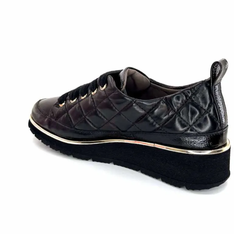 baskets_lgre_xsa__vernis_noir_ampamp_cuir_noir_matelass_14.webp XSA Baskets Légère 160 Vernis & Cuir Matelassé Noir Cheap