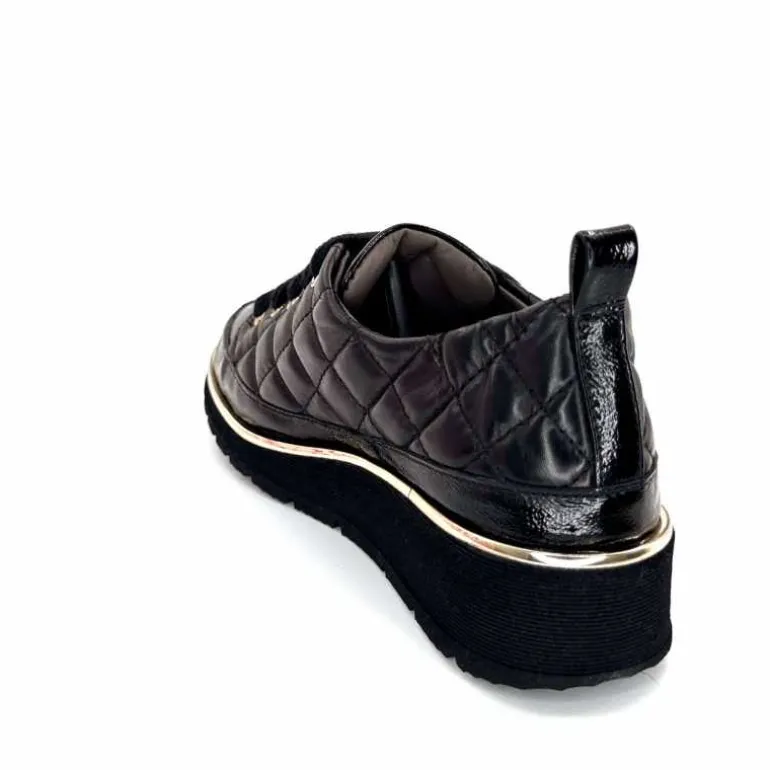 baskets_lgre_xsa__vernis_noir_ampamp_cuir_noir_matelass_16.webp XSA Baskets Légère 160 Vernis & Cuir Matelassé Noir Cheap