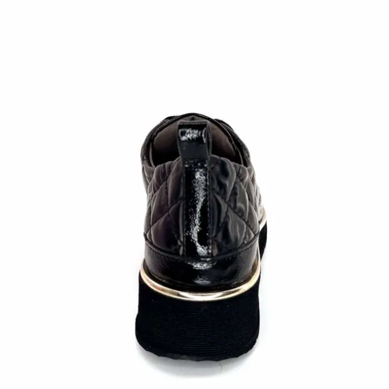 baskets_lgre_xsa__vernis_noir_ampamp_cuir_noir_matelass_18.webp XSA Baskets Légère 160 Vernis & Cuir Matelassé Noir Cheap