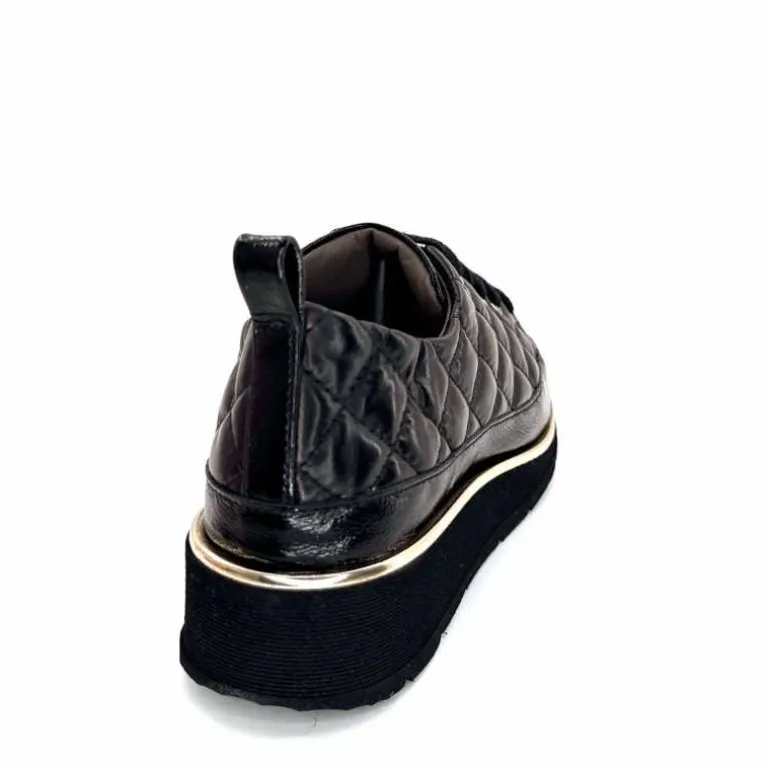 baskets_lgre_xsa__vernis_noir_ampamp_cuir_noir_matelass_19.webp XSA Baskets Légère 160 Vernis & Cuir Matelassé Noir Cheap