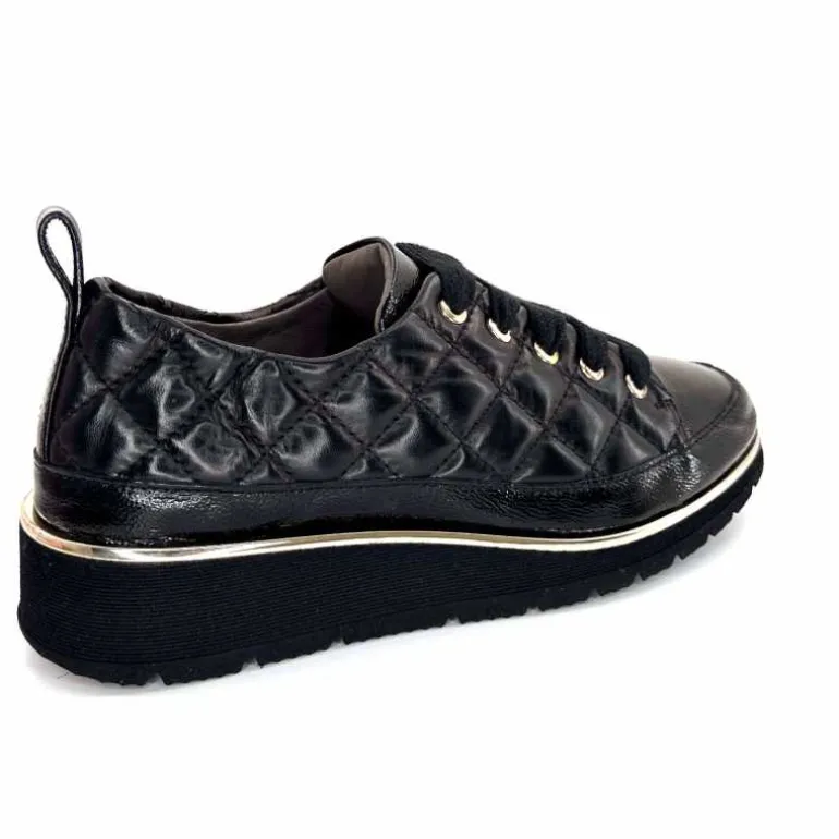 baskets_lgre_xsa__vernis_noir_ampamp_cuir_noir_matelass_22.webp XSA Baskets Légère 160 Vernis & Cuir Matelassé Noir Cheap