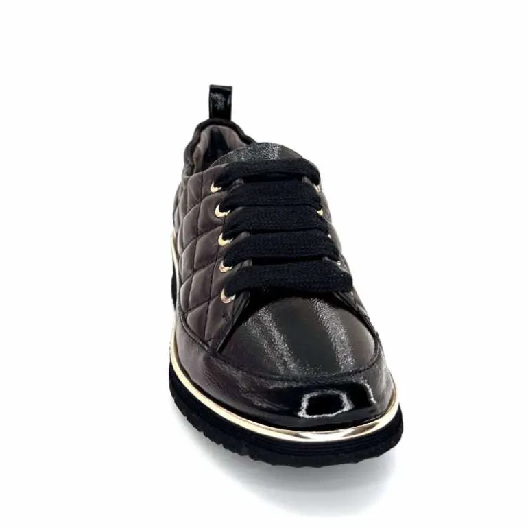 baskets_lgre_xsa__vernis_noir_ampamp_cuir_noir_matelass_5.webp XSA Baskets Légère 160 Vernis & Cuir Matelassé Noir Cheap